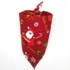 Hondenkleding Huisdier Kerst Handdoek Kat Kerstman Kraag Kitten Puppy Katoen Driehoek Slab Feestkostuums Vakantie Sjaal Accessoires