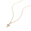 CANNER Real 14K Chain Cross Necklace Jewelry Yellow Solid Gold Link Chains