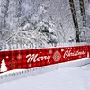 Nya Merry Christmas Banner Juldekorationer för hemmabutik Bannerflagga som drar Navidad Natal Decor New Year 201028265w