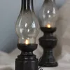 Candle Holders Creative Resin Crafts Nostalgic Kerosene Lamp Candle Holder Decoration Vintage Glass Cover Lantern Candlesticks Home Decor Gifts 231215