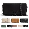 Projektantka Women Mens Zadig Voltaire Pochette Rock Swing Your Wings Chain Sacjoner Wing Torebka Luxurys Torebka Oryginalna skórzana torby na sprzęgło Crossbody Crossbody