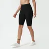 Aktiv shorts märke hög midja skinkor yoga med logotyp kvinnors sommar andas elastiska ridande sport tight fitness leggings