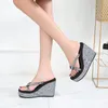 Slippers 2023 Zomer Dames Super Hoge Hak Pailletten Steentjes Slippers Buitenlandse Handel Hakken