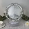 50 PCS Charger Plates Clear Plastic Tray Round Dishes With Silver Patterns Acrylic Decorative Dining Plate For Table Setting