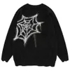 Herrenjacken Herrenjacken Herbst Herren Strickpullover Pullover Hip Hop Spider Jacquard Strickwaren Streetwear Harajuku Mode Lässige Pullover StrickkleidungAOX3