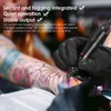 Tattoo Machine Tattoo Kit Complete Set Wireless Rotary Tattoo Machine Pen Kit DC Interface with Cartridge Needles Permanent Makeup Tattoo Set 231215