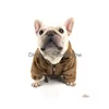 따뜻한 개 재킷 디자이너 애완 동물의 옷 소프트 의류 승화 인쇄 된 오래된 꽃 애완 동물 겨울 코트 작은 개 프렌치 블랜드 크림 x dhojw