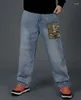 Herenjeans Baggy Multi Pocket Cargo Denim Broek Hip Hop Rechte broek met wijde pijpen Los Grote maat 44 46