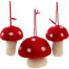 Arbre de noël suspendu en coton, champignon rouge doux, ornement de noël, décoration de fête pour la maison et le bureau, décoration de porte murale mignonne 221a