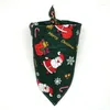 Hondenkleding Huisdier Kerst Handdoek Kat Kerstman Kraag Kitten Puppy Katoen Driehoek Slab Feestkostuums Vakantie Sjaal Accessoires