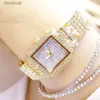 Dameshorloges Montre Femme 2023 Vol Diamanten Quartz Dames Zilver Horloges Luxe merk Kristal Vierkant Dameshorloge Strass Dames KlokL231216