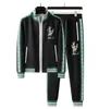 Tracksuits masculinos Designer jacquard jaqueta primavera e outono esportes conjunto novo masculino othing ired com um olhar bonito 8FMI