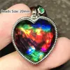 Pendants Top Natural Ammonite Ammolite Necklace Pendant Jewelry for Women Lady Man Love Gift Crystal Beads Sier Gemstone Stone Aaaaa