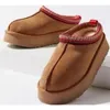 Bottes chaudes pour femmes Australie ultra mini pantoufles Tasman bottes en fourrure mode châtaigne véritable daim cuir antidérapant chaud coton chaussons hiver designer femmes