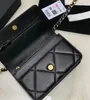 10A Mirror Quality Calfskin Shoulder Classic 19cm Sheepskin Diamond Lattice Woc Flap Handbag Designer Women Chain Cross Body Bags Bag with Box