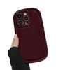 Custodia protettiva per telefono con lente di sapone in tinta unita per iPhone 15 14 11 13 12 Pro Max Giappone Corea Custodia morbida in TPU posteriore antiurto Vino Rosso 100 pezzi