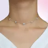 2019 prezent świąteczny Vermeil 925 Sterling Srebrny uroczy gwiazdor Choker Charm Naszyjniki Urocze kobiety biżuteria drobna srebrna naszyjnik T20012063101