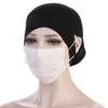 Bérets musulmans Hijab sous-capuchon avec trou d'oreille sous-écharpe capuchon intérieur Hijabs Bonnet casquettes Turban sous découpes pour écouteurs