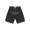 Män hiphop denim fiess strandbyxor 2023 ny Haruku mode casual punk rock gothic alla matchar baggy shorts