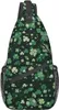 Ryggsäck St. Patrick's Day Clover Sling Väska för kvinnor män irländsk shamrock crossbody väskor avslappnad axel dagpack bröst