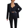 2023 New High Quality Casual and Commuting Fashion Professional Women's Suit and Chest Pant Set