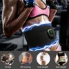 Back Massager Smart Electric EMS Muscle Stimulating Abdominal Sticker Fitness Forming Massage Belt Graphene 231215