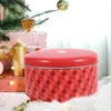 Storage Bottles 2 Pcs Candy Holder Tinplate Containers Sugar Case Christmas Cookie Jar With Lid Supplies Metal Biscuit