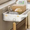Magazyn kuchenny kran wodny ściana -rusztowana półka uchwyt gąbki zwolniony punkt zlewu narzędzia caddy