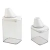 Flytande tvåldispenser Tvätt vit plastförvaringslåda locket transparent dammsäker läckisäker 700 ml/1100 ml/1500 ml/1900 ml