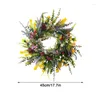 Dekorative Blumen, 1 Stück, Frühlingskränze für die Haustür, wetterfest, Grün, alle Jahreszeiten, rund, 45,7 cm, draußen, willkommener Sommer