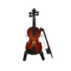 Arts And Crafts High Quality Mini Violin Upgraded Version With Support Miniature Wooden Musical Instruments Collection Decorative Or Dhurg