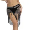 Damesbadmode Dames Zomer Casual Handgemaakte Gehaakte Strandrok Bikini Cover Holle Kwastje Fishtail