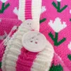 Abiti da principessa per ragazze firmati set di lusso per bambini fiori lettera maglia cardigan a maniche lunghe con abito maglione Moda bambini abiti in maglia di cotone S0955