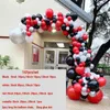 167pcs / set rouge noir blanc latex ballon guirlande arc kit 18 pouces chrome métal argent ballon de mariage fête d'anniversaire décor Suppl G0215l