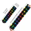 Men's Socks Crazy Design Abstract Rainbow Stars Basketball Five Points Polyester Crew For Women Men Breathable