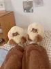 Slipper Ouder-kind Schoenen Jongens Meisjes Baby Leuke Cartoon Puppy Katoen Slippers Dames Winter 2023 Nieuwe Antislip Pluche Schoenen Thuis Slipper R231216