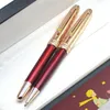 Specialutgåva Monte Petit Prince 163 Rollerball Pen Ballpoint Pen Luxury Office School Writing Fountain Pens med serienummer