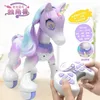 Electric RC Animals Robot Dog Electric Toys Unicorn Toy Electric Remote Control Child Touch Induktion Upplysning 231215