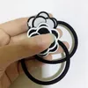 4CM black and white acrylic Double flower hair ring C head rope rubber bands for ladies collection Fashion classic Items Jewelry h2832