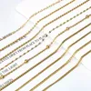 Mode smycken halsband korsar trottoarken kubansk orm o kedja 18k guld pläterad rostfritt stål kedja halsband