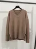 سراويل للسيدات من قطعة من قطعتين متوفرة 2 مجموعة 2023 خريف الشتاء فضفاضة vneck pulver sweaterlect