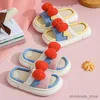 Slipper Princess Red Bow Color Matching Cute Indoor Slipper Open Toe Children Fashion 2022 Four Seasons All-Match Non-Slip Casual Shoes R231216