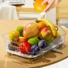 Kitchen Storage Multi-functional Burr-free Utensils Bowl Plate Vegetable Drainer Rack Dish Drain Supplies