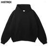 Men's Hoodies 500 Grams Cotton Thick Hoodie Men Autumn Winter Warm Tops Lambswool Fleece Fashion Womens Sweatshirt Heavy Weight 17.6 Oz