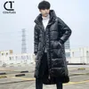 Parkas de plumón para hombre COUTUDI, abrigos largos de invierno para hombre, chaquetas informales con capucha, chaquetas de invierno cálidas a prueba de viento para hombre, ropa de calle para hombre 231215