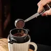 Kaffee Scoops 2 In 1 Edelstahl Messlöffel Tragbare Pulver Mahlen Bohnen Stehen Soop Für Home Offi