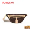 2024 Bumbag High Rish Bumbag 디자이너 미니 허리 가방 43644 46784 82335 Fanny 팩 브라운 꽃 가죽 원래 품질 박스 익스프레스 배송 #log-01