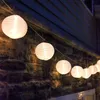 20 White Lanterns - Indoor Outdoor Mini Nylon LED String Lights Solar Powered Operated256f