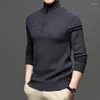 Maglioni da uomo Mens dolcevita maglione di lana di cachemire 2023 inverno moda spessa cerniera maglioni uomo collo alto puro caldo vestiti in maglia