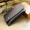 Womenmens Long Style Echte koeienleren designer Wallets herstellen oude dunne mobiele telefoon gespassen populaire koppeling putor245d